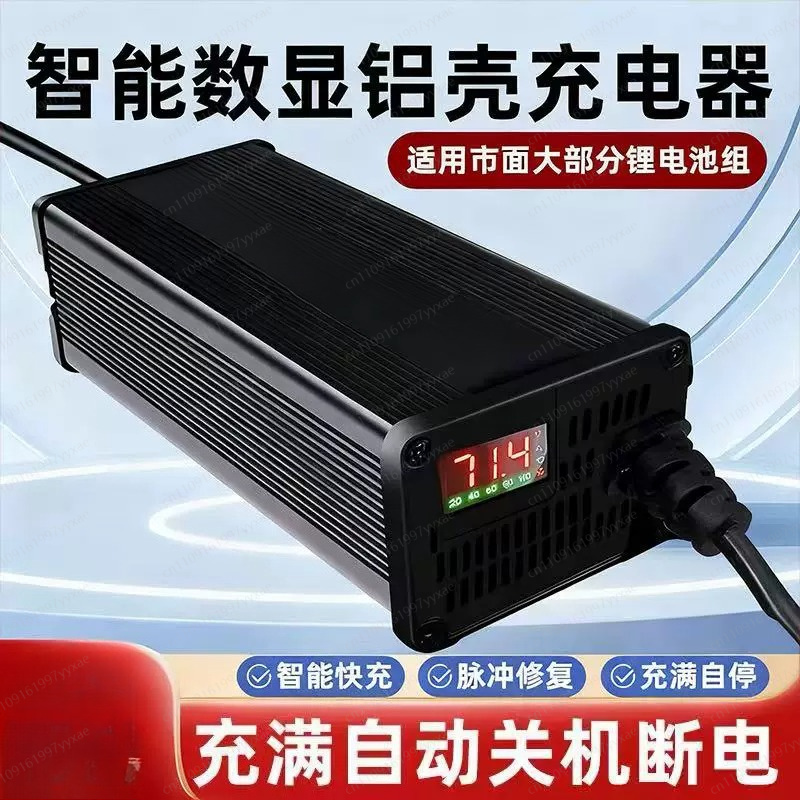 72V 15A Fast Charger - 48V 60V 72V Smart LiFePO4 Li-Ionen-Ladegerät